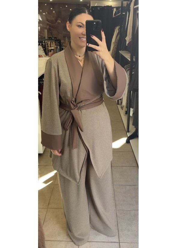 PLUS  SIZE SET KIMONO